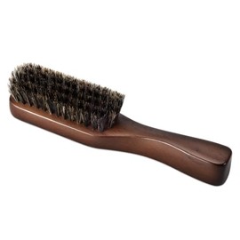 GAINWELL Small Boar Bristle Beard & Hair Brush for Men, Mini Travel Beard Brush, Medium Hardness Bristle Beard Grooming Brush with Ergonomic Handle