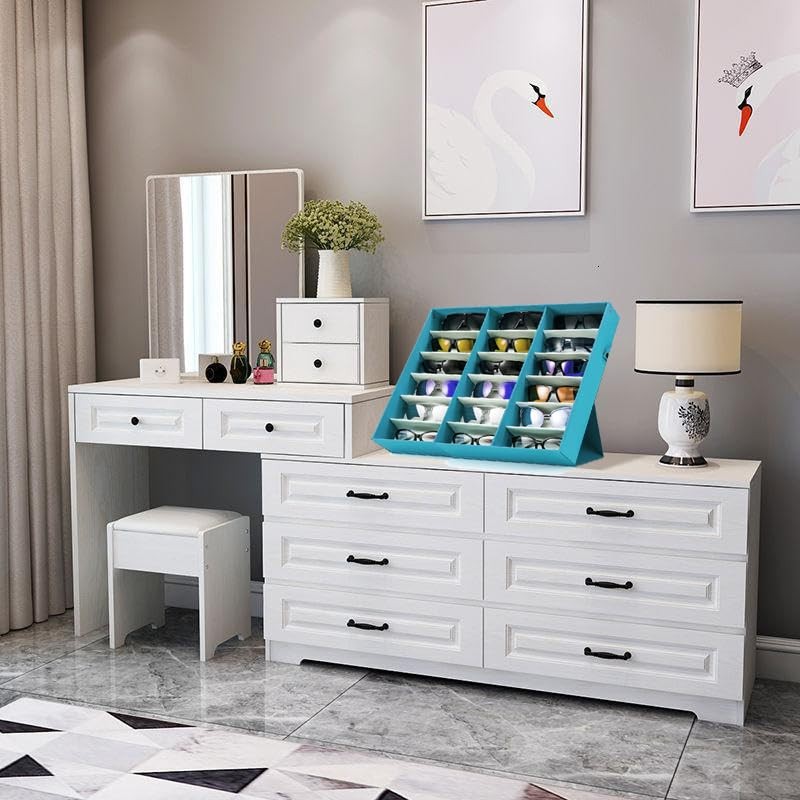 jiffordwind 18 Slot Sunglasses Organizer Box Stand Display Case/Tray, Snap