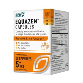 EQUAZEN Family Capsules | Omega 3 & 6 Fish Oil Supplement | Supports Brain Function | Blend of DHA, EPA & GLA | Suitable for Children 5+ to Adults | 60 Capsules