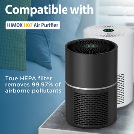 Ecofort H07 Replacement Filters Compatible with HIMOX H07 Portable desktop Air Purifier, H13 True HEPA Air Clean Dust VOCs, 4-Pack