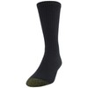 GOLDTOE Men's 656S Cotton Crew Athletic Socks, Multipairs, Black (12-Pairs),