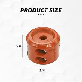 Tioollev Car Rubber Winch Stopper for ATV UTV Truck, Cable Saver Hook Stopper Line for Synthetic Rope, Bump Shock Saver Dampener with Stainless Steel Screw and Nut (Orange)