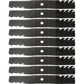 (9 Pack) Premium Mulching Toothed Replacement XHT Lawn Mower Blade Fits Scotts M113518 | 18.65625" x 2.5" / 0.796875" Hole