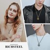 Richsteel Satanic Necklace For Men Witch Pendant Pentagram Necklaces Mens