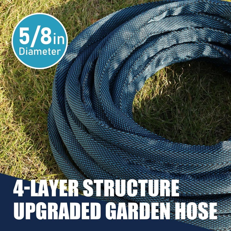 Garden Hose 75 Ft with Nozzle - Durable & Leak-Free