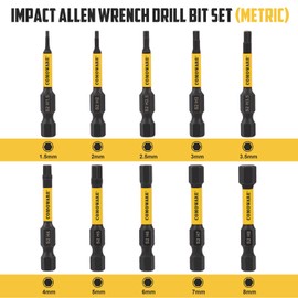 COMOWARE Allen Wrench Drill Bit Set - Hex Bits Set, Magnetic Tips, Quick Release, 20 Pieces