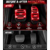 Non-Slip Aluminum Car Pedal Covers for Automatic & Manual Cars