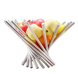 Unigift Creative Stainless Steel Rotation Fruit Bowl/Fruit Basket/Fruit Stand/Fruit Holder