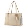 Monanller Stylish Dog Purse Carrier, Leather Pet Carrier Bag for