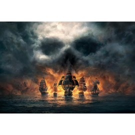 WZVZGZ Wooden Puzzles Pirate Ship 1000 Pieces Adult Jigsaw Puzzles Stress Relief Game Positive Thinking Puzzles for Party Entertainment Wooden Puzzle Magic Puzzles, 1000pcs