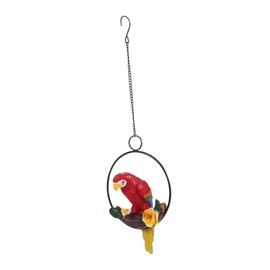 BESPORTBLE Parrot Statue Hanging Pendant Creative Craft Ornament for Decor Vivid Appearance and Fine Workmanship Easy to Install for Outdoor Scene Layout