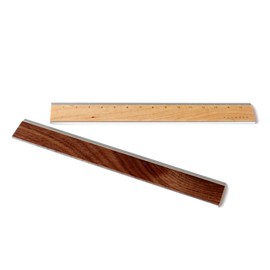 RULER Walnut Ruler with Inorganic Aluminum with Inorganic Wood