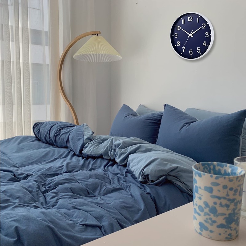 HZDHCLH Wall Clock 12 Inch Silent Non Ticking Clock for