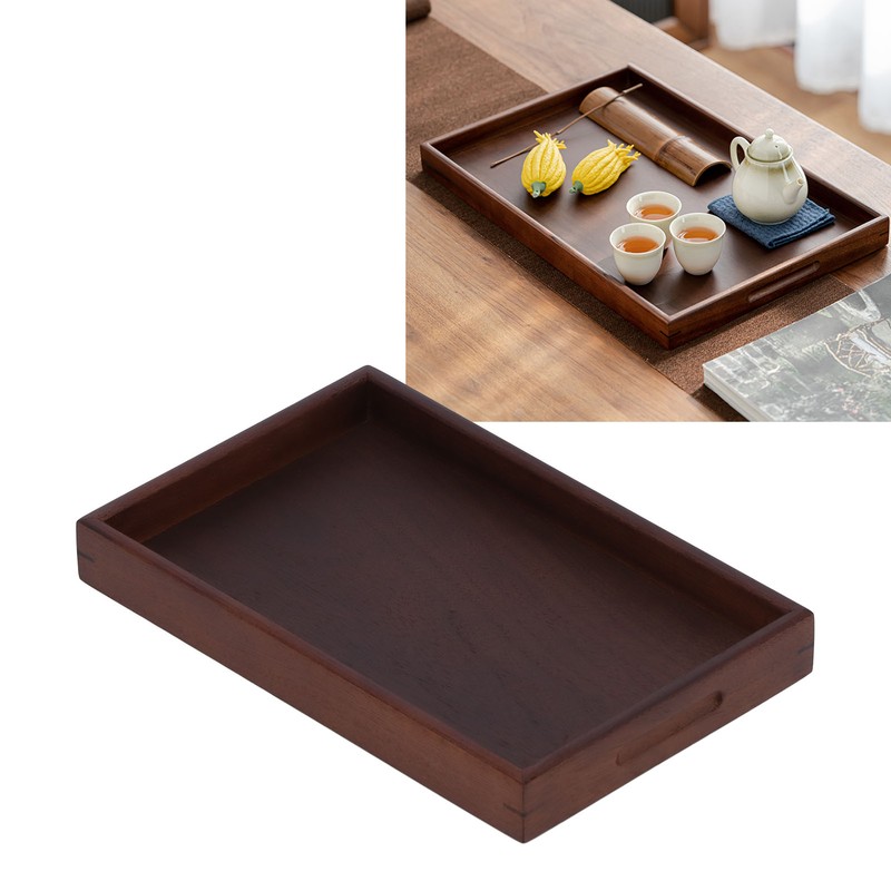 Tea Tray Walnut Material Nontoxic Environmental Protection Breakfast Tray for