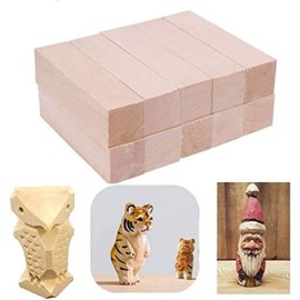 TOKERD 20 Pcs Whittling and Carving Wood Blocks Unfinished Wood Blocks Basswood Carving Blocks Soft Wood Set for Carving Beginners and Professional(10 x 2.5 x 2.5cm)
