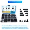 COMRUN 350PCS M2 Black Male Female Nylon Hex Spacer Standoff
