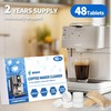 48Pack Coffee Machine Cleaner Descaler Tablets,Espresso Machine Cleaning Tabs,Cleaning Coffee