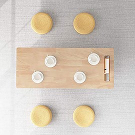 WoodShine Mid Century Modern Mini-Swing Coffee/Tea Table, Japanese Accent Floor Desk, Fresh Trapezoidal Table-Shape’s Solid Rubber Wood Furniture, Length of 47.25 inch