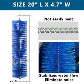 RINOO 10 Pcs Fish Pond Filter Brushes Set for Koi Pond Filter Fish Tank Aquarium Water Garden Pond Skimmer Filter Cleaning Brush 20 Inch by 4.7 Inch (Blue)