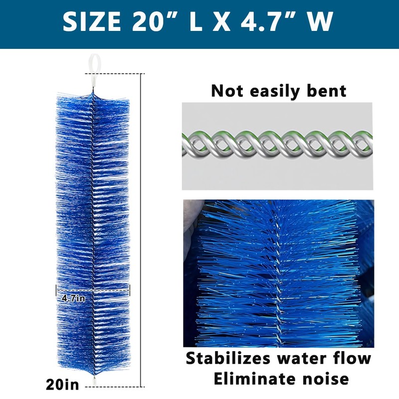 RINOO 10 Pcs Fish Pond Filter Brushes Set for Koi