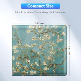 Pisypox Car Registration and Insurance Card Holder，Vehicle Glove Box Car Organizer，Accessories Case for Storing Driving Licences, Cards, Documents