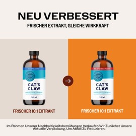 Vimergy Cat’s Claw Kräuterpräparat – Neuer, frischerer Extrakt für antioxidative Unterstützung – Vegan, Paleo, Glutenfrei, Koscher – 120 Portionen (240ml)