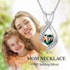 ROMANTIC WORK Mother Necklace 925 Sterling Silver Birthstone Mother Pendant