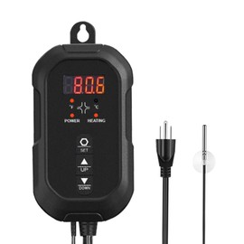 Ruyyi Digital Thermostat Controller 40-108℉ 8.3A 1000W,Thermostat Controller for Seed Germination, Reptiles and Brewing Breeding Incubation Greenhouse (Thermostat)