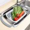 Qimh Collapsible Colander | Over The Sink Silicone Kitchen Strainers