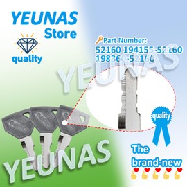 52160 194155-52160 198360-52160 lgnition Keys Replacement for John Deere 2210 2305 2320 2520 2720 4010 4100 4110 Tractor, Yanmar SC2400 SC2450 EX450 EX2900 EX3200 Tractor Equipment (3 Pack)