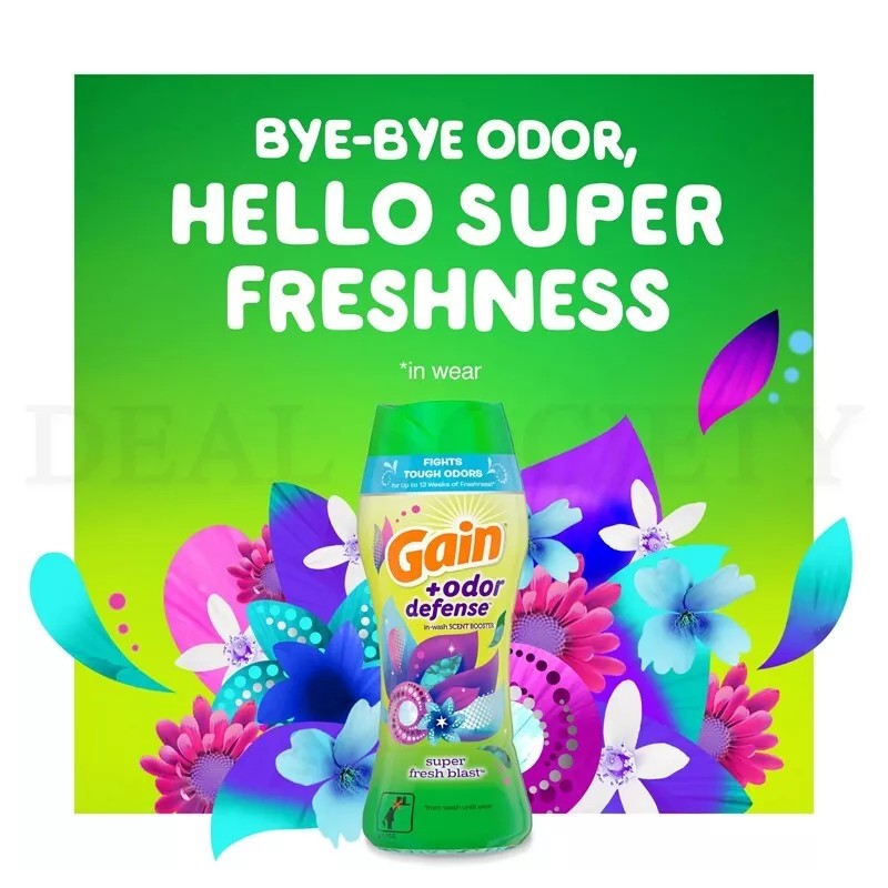 Gain + Odor Defense In-Wash Scent Boost Super Fresh Blast