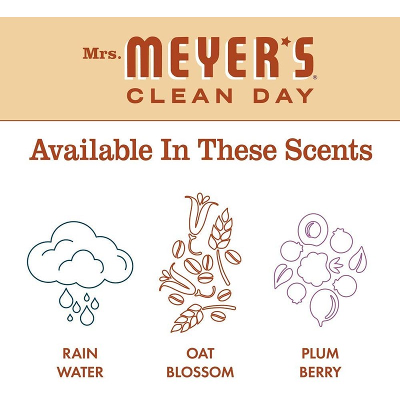 MRS. MEYER'S CLEAN DAY Hand Soap, Made with Essential Oils,
