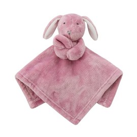 Royal Icon Super Soft Baby Comforters Newborn Toys | Plain & Bubble Bunny Comforter Baby Gift | Baby Comforter Toy Are Ideal for New Baby Gifts and for Peaceful Sleep (Dusty Pink Fleece - Ri260)