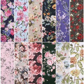 24pcs Valentine's Day Scrapbook Paper, 6x6 Inch Single Sided Flowers Vintage Pattern Paper Romantic Valentines Floral Cardstock for DIY Scrapbooking Craft Decorations