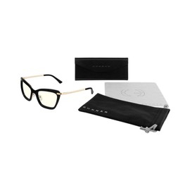 Gunnar ANNA Kista Collection Gaming and Computer Glasses - Frame Colour: Onyx, Lens Tint: Clear (Blocks 35% of Blue Light & 100% UV Light) - Blue Light Blocking Glasses, Onyx lens: clear (35% blue