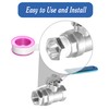 MSAEIQUN Stainless Steel Reducer Hex Bushing Threaded Pipe Fitting 1-1/4"