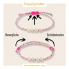 happymaker - Surferarmband Männer und Frauen, Segeltauband bunt mit Buchstaben