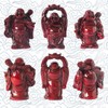 Addune Set of 6 Laughing Happy Buddha Statue Resin Figurines