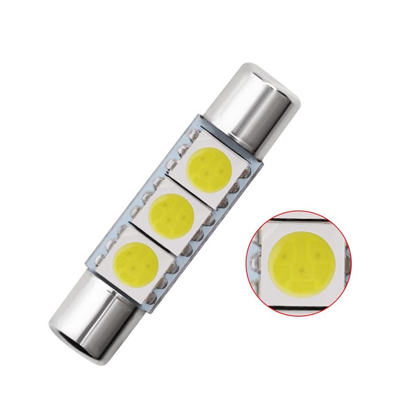 28mm 29mm 6614F Festoon LED Bulbs Super Bright 3SMD 5050