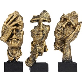 Huhote Home Decoration, Statue Decoration, Sculpture Decoration Living Room, Modern Decorative Figures, Sculpture Figures Decoration, Collectible Statue for Living Room, Bookcase, Shelf, Desk Decor