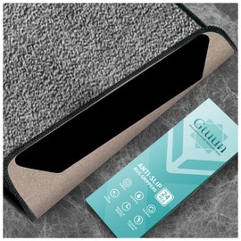 Gtuun Rug Carpet Non Slip Grippers, Dual Sided Adhesive Rug Pad Gripper Keep Corners Flat, Reusable and Washable Carpet Tape Pads, Rug Tape for Hardwood Floors and Tiles, 24 PCS