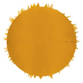 ELSKERJW Flower Shaped Fun Throw Pillows Mustard Yellow Round Cushion Decorative Aesthetic Accent Throw Pillow Covers Sunflower Pillowcase for Home Bed Couch Bedroom 12 Inch