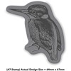 'Kingfisher' Rubber Stamp - Unmounted Design for Crafting & Scrapbooking,