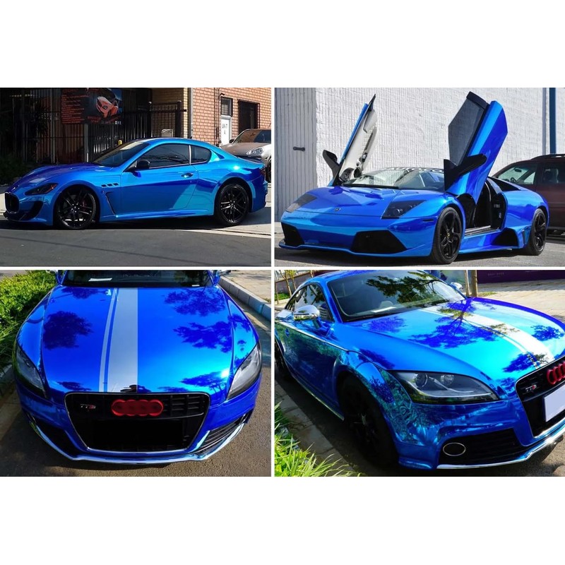 NewL Glossy Blue Vinyl Wrap for Car, Bike, Motorcycle, 30