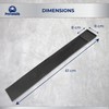 ProTensils Rail Bar Mat 23" x 3.25" Black Rubber Bar