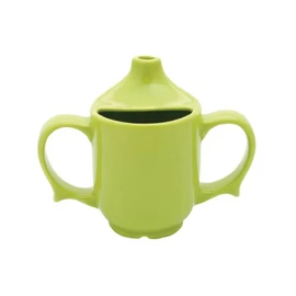 Wade Ceramics Dignity Two Handled Feeder Cup - Green (Eligible for VAT relief in the UK)