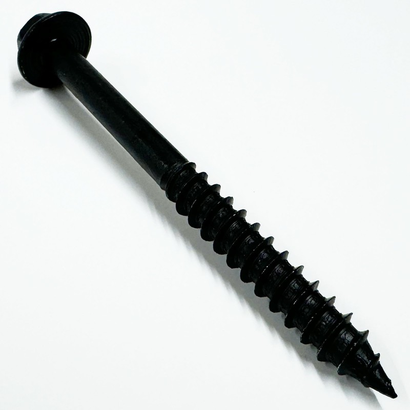 (10) 3/8” X 8” Black Hex Head Lag Wood Screws,