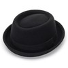 Vikodah Pork Pie Hat Wool Felt Bowler Porkpie Boater Derby