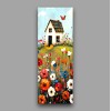 Original Bookmark Prairie house with whimsical fox running on the