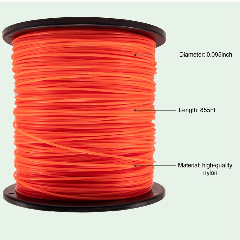 HOTS Round 095 Trimmer Line, 095 Weed Eater String, Commercial
